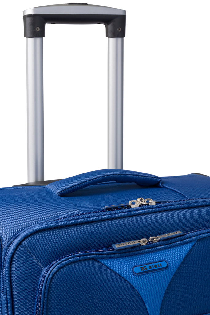 Trolley bagaglio a mano blu in tessuto Romeo Gigli