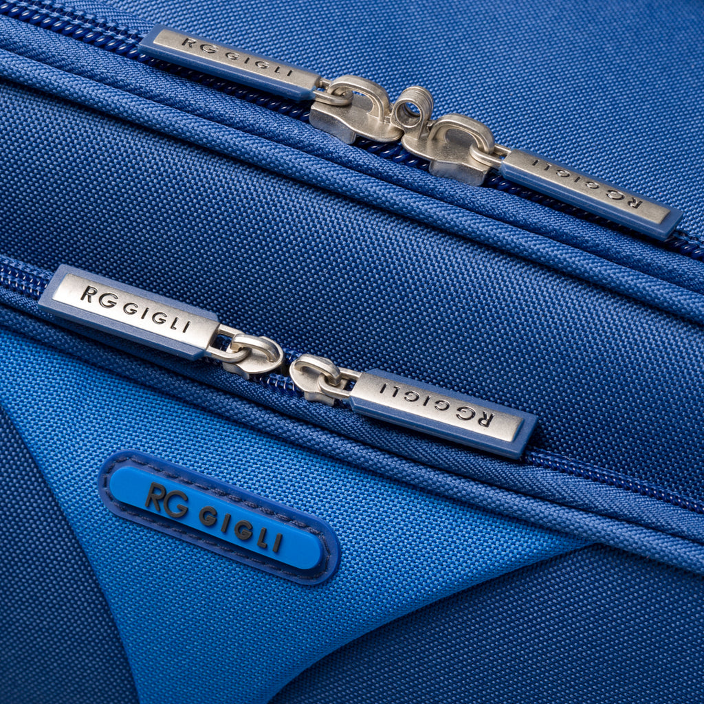 Trolley bagaglio a mano blu in tessuto Romeo Gigli