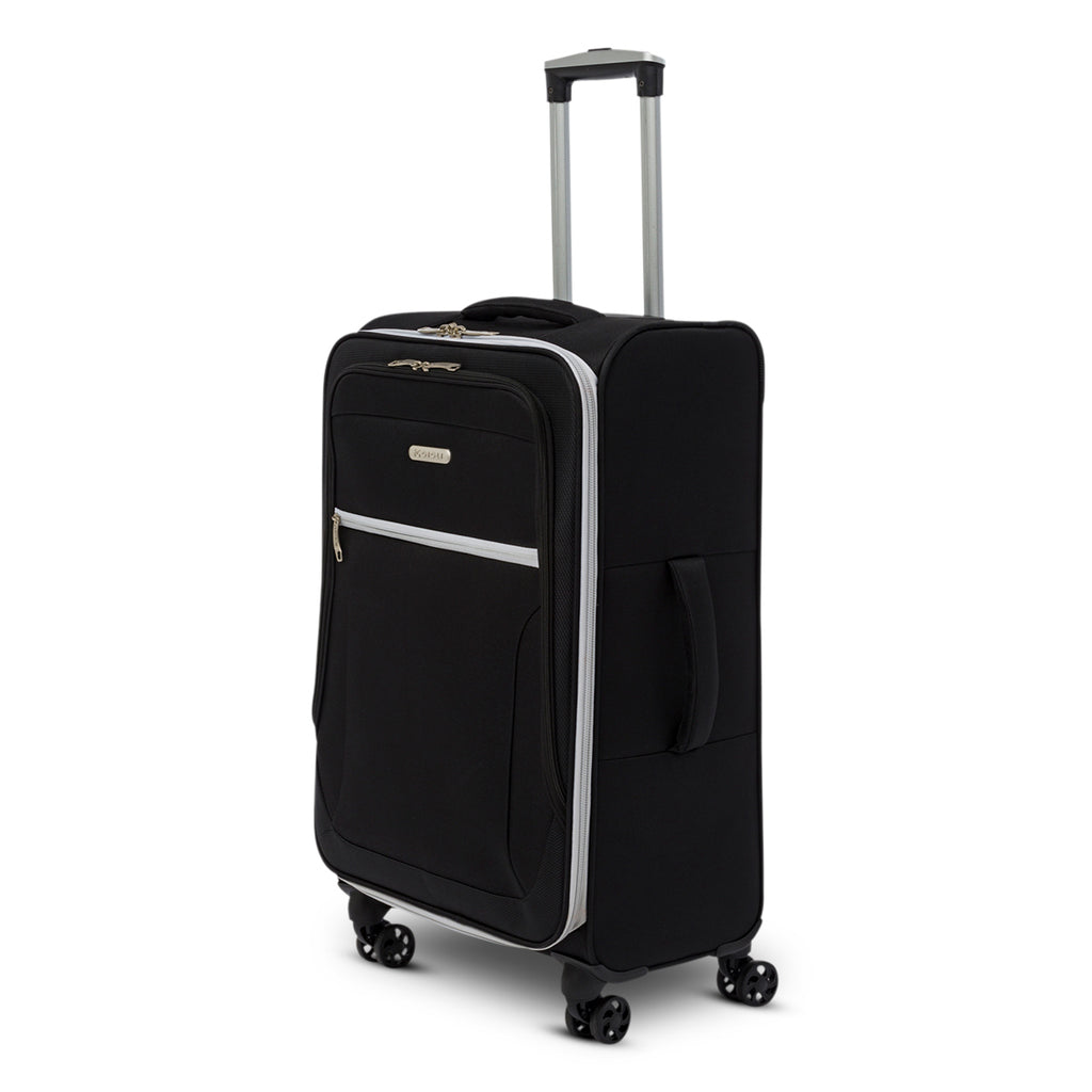 Trolley medio nero in tessuto Romeo Gigli