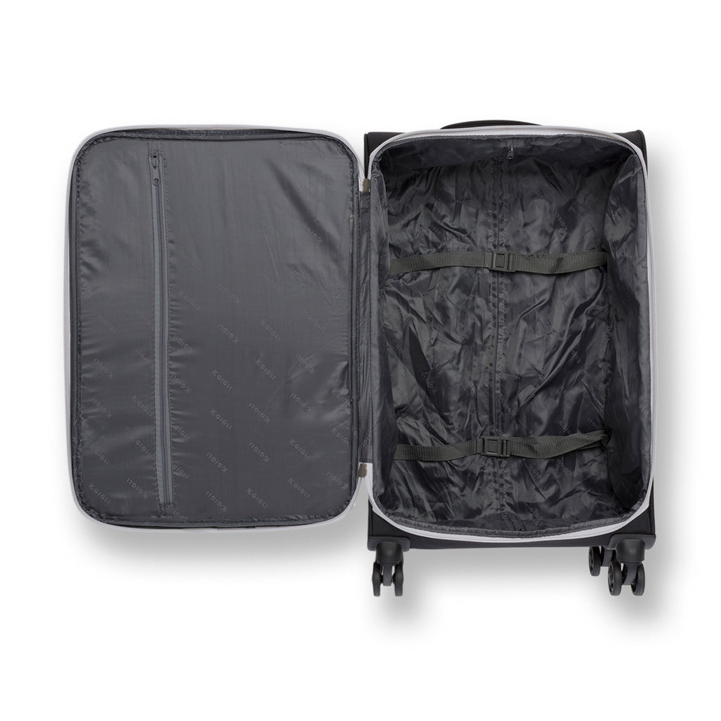 Trolley medio nero in tessuto Romeo Gigli