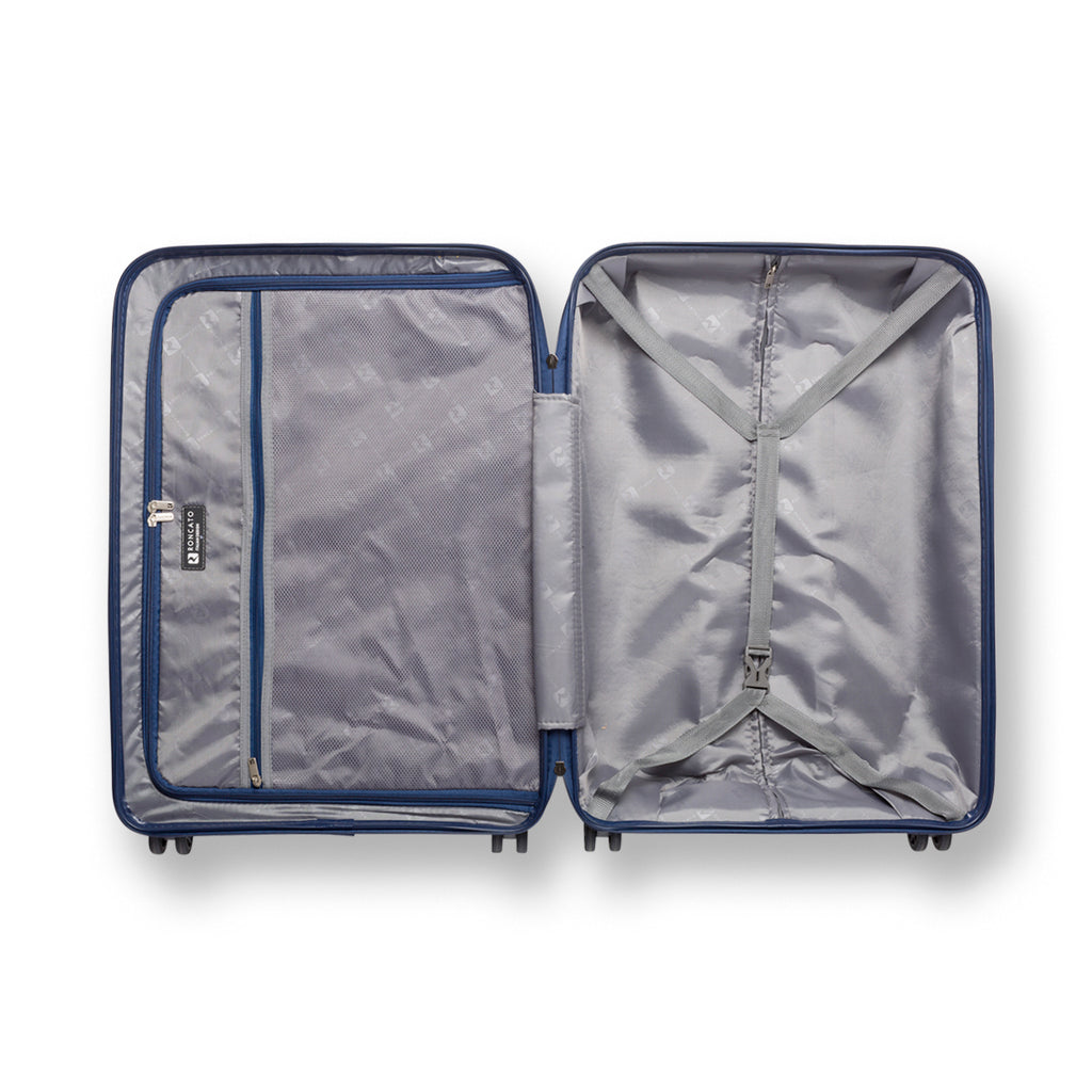 Trolley bagaglio a mano rigido blu in ABS Ciak Roncato Hexa
