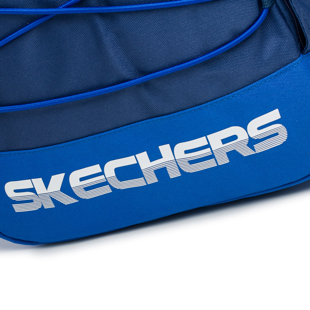 Zaino blu con lacci elastici Skechers