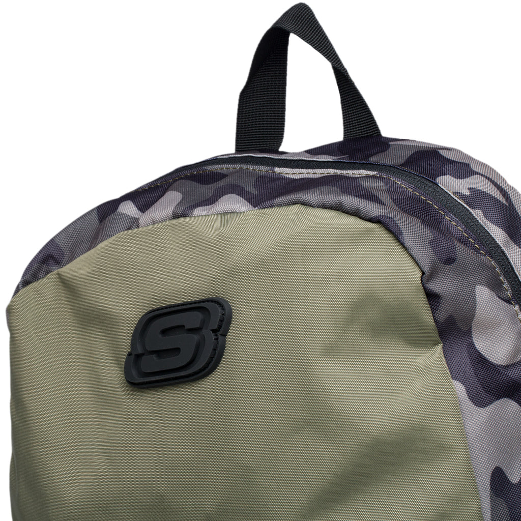 Zaino verde con dettagli camouflage Skechers