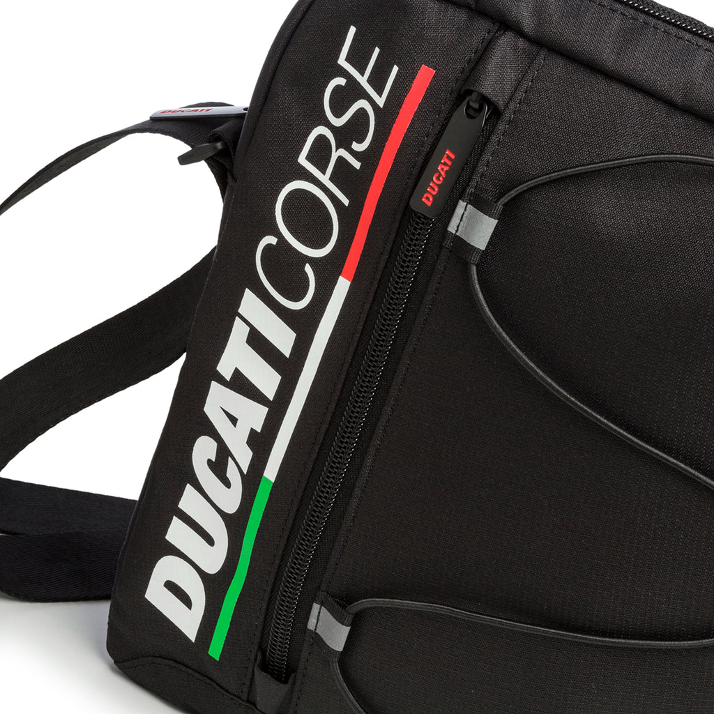 Borsello nero con logo Ducati Corse