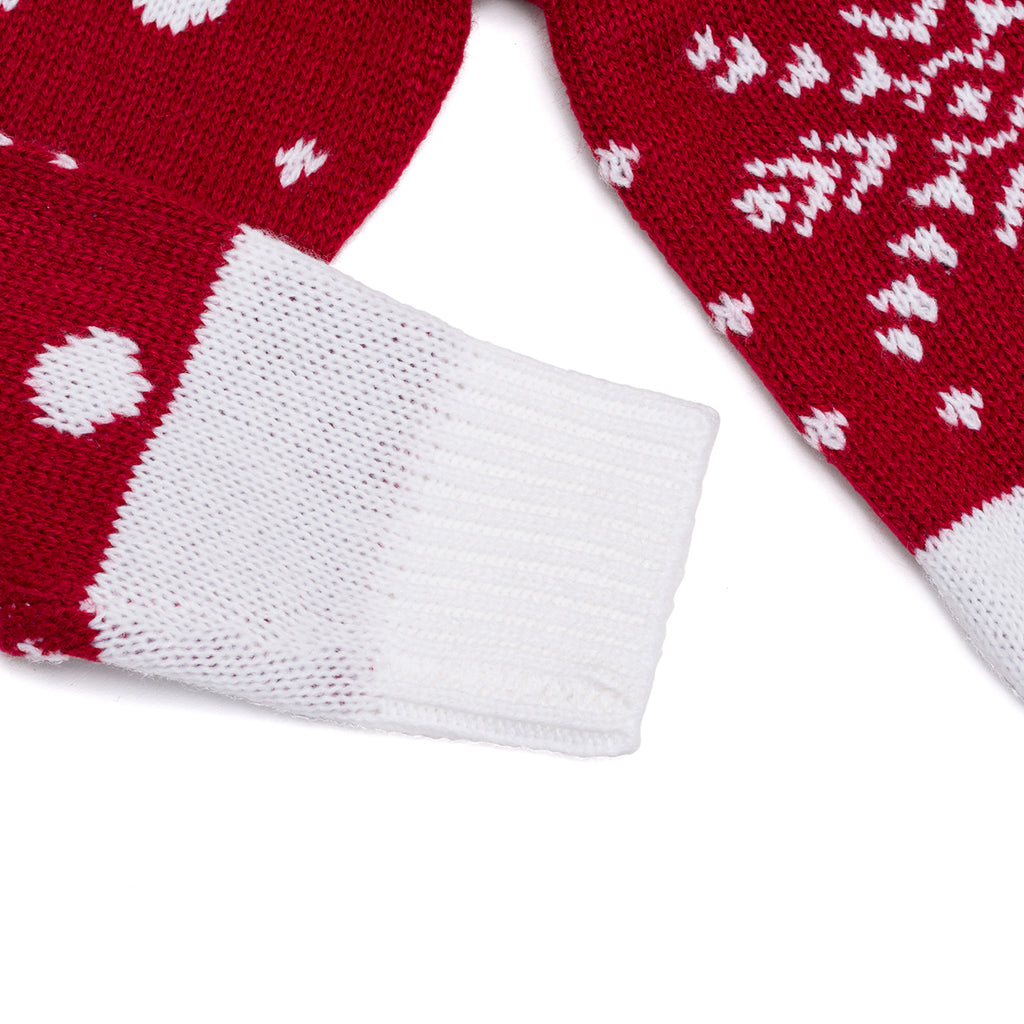 Maglione natalizio da bambino rosso con ricamo renna