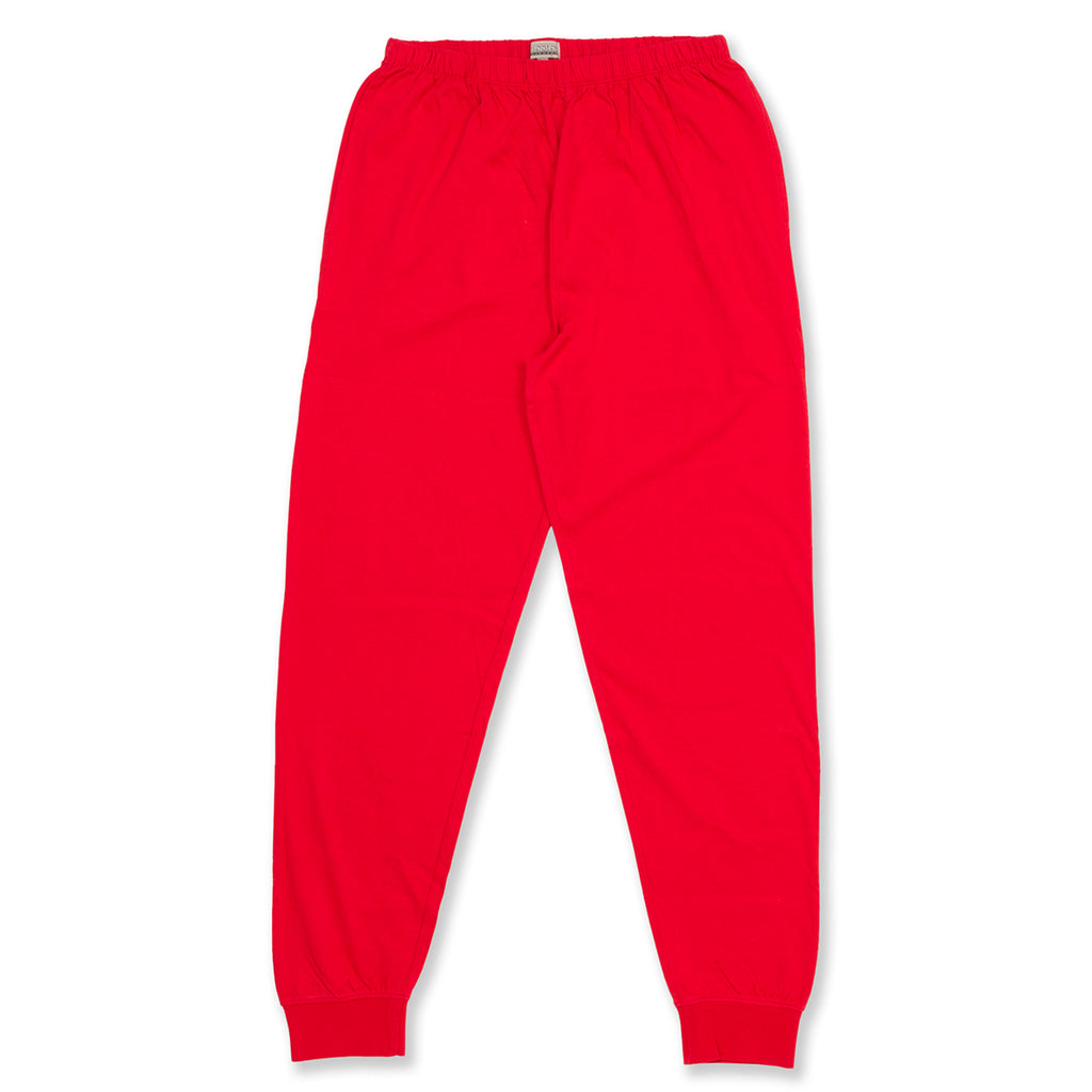 Pigiama natalizio blu da uomo con pupazzo di neve e pantaloni rossi