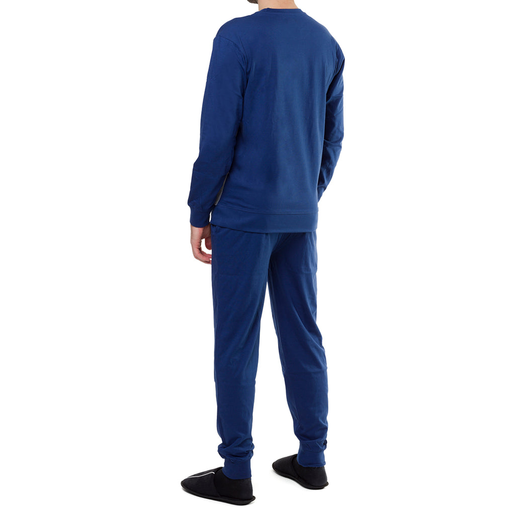 Pigiama natalizio grigio e blu da uomo con stampa