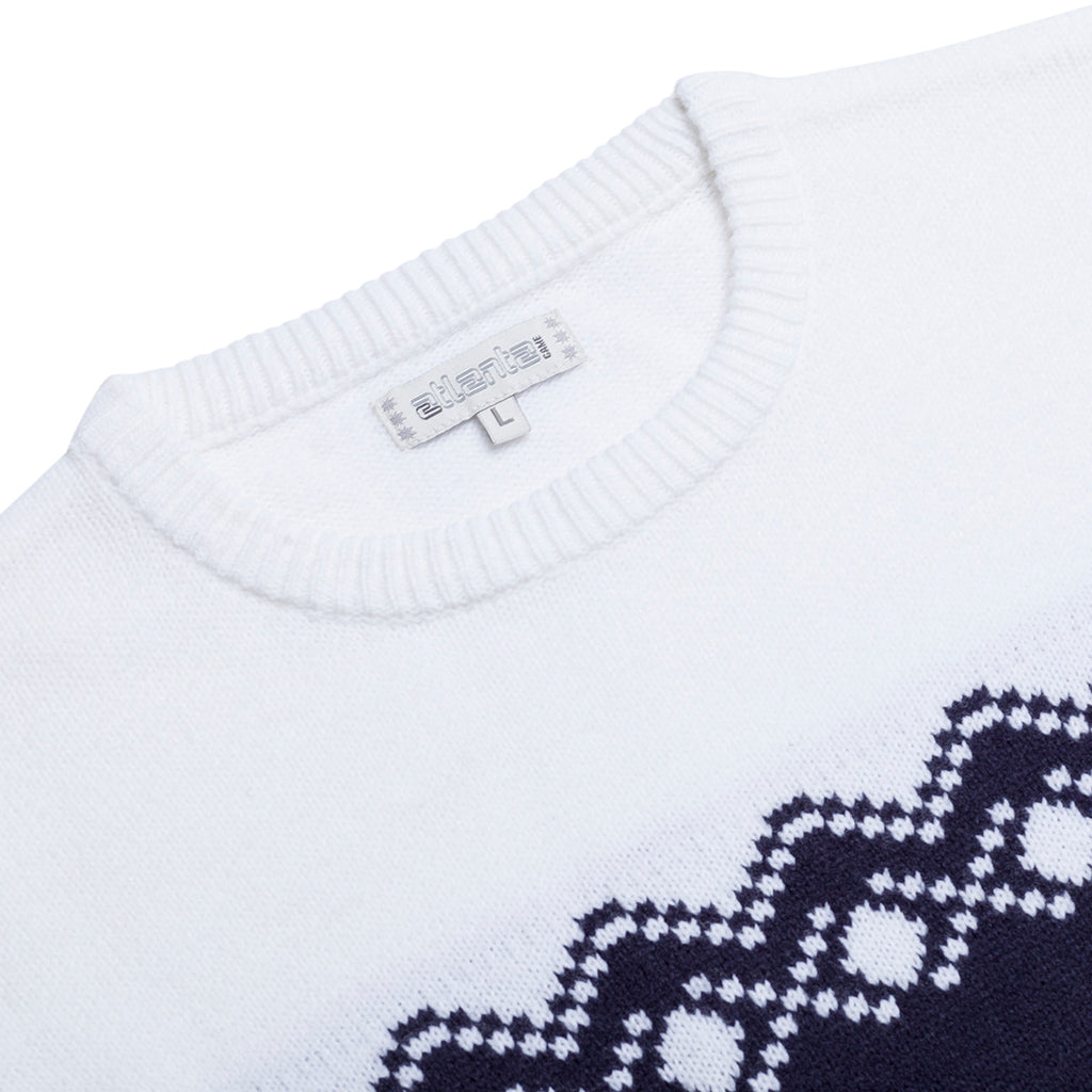 Maglione natalizio da uomo blu con ricamo Merry Christmas