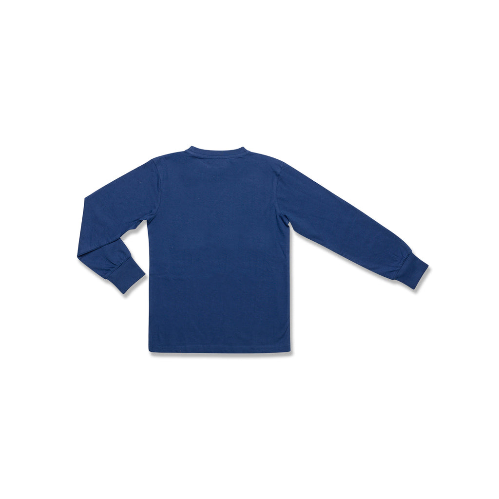 Pigiama natalizio da bambina blu con renna