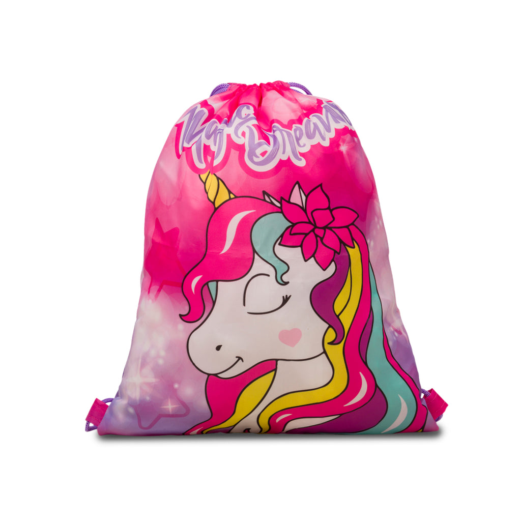 Sacca portatutto fucsia con unicorno Magic Land