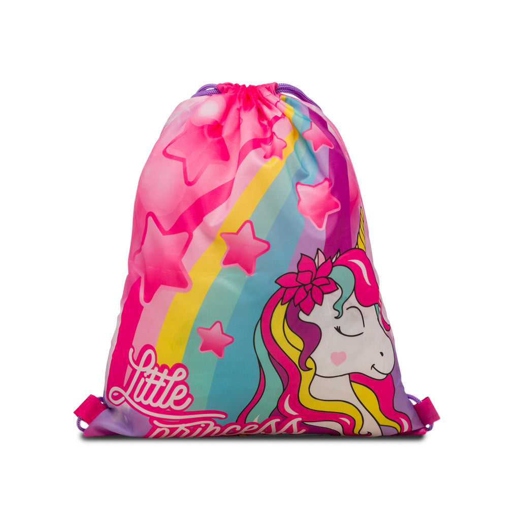 Sacca portatutto fucsia con unicorno Magic Land