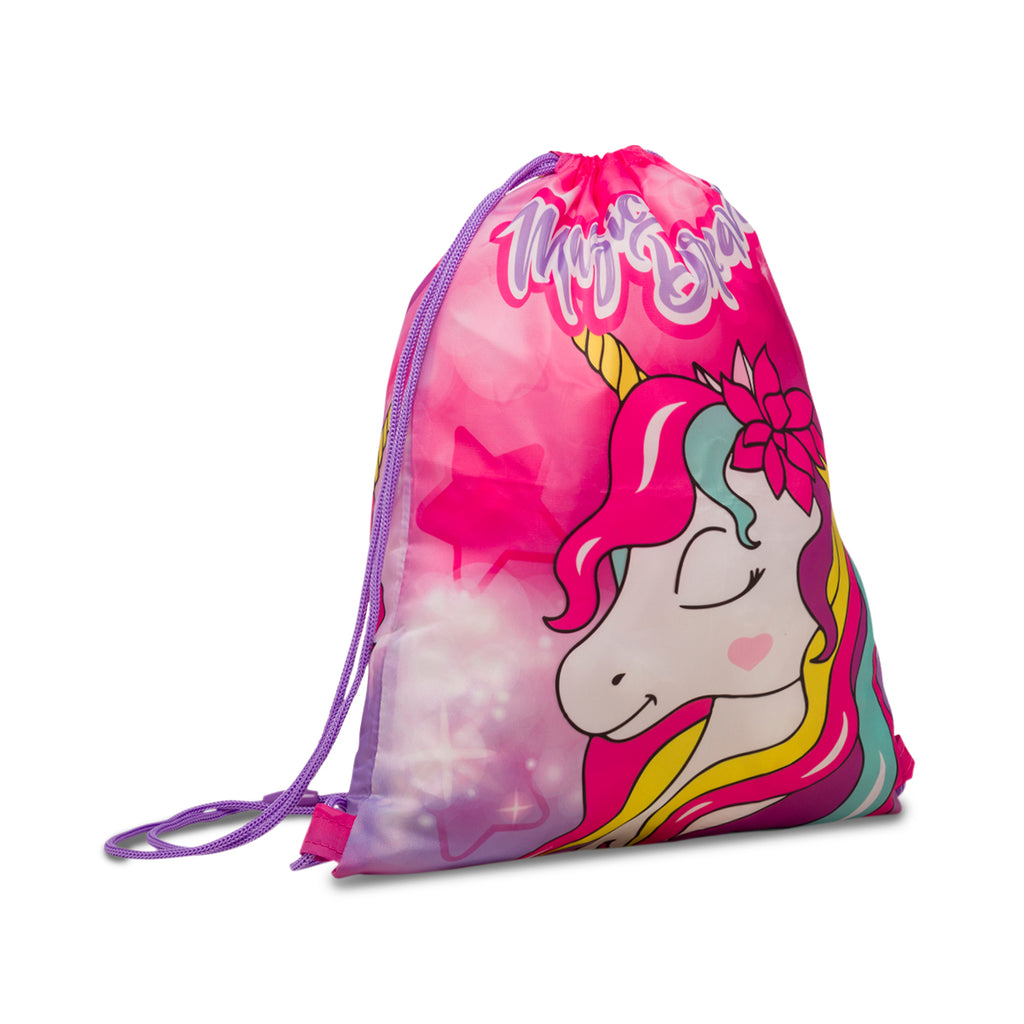 Sacca portatutto fucsia con unicorno Magic Land