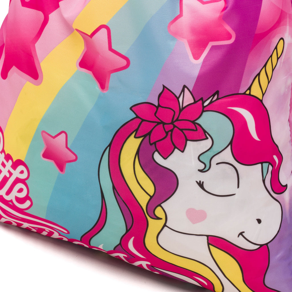 Sacca portatutto fucsia con unicorno Magic Land