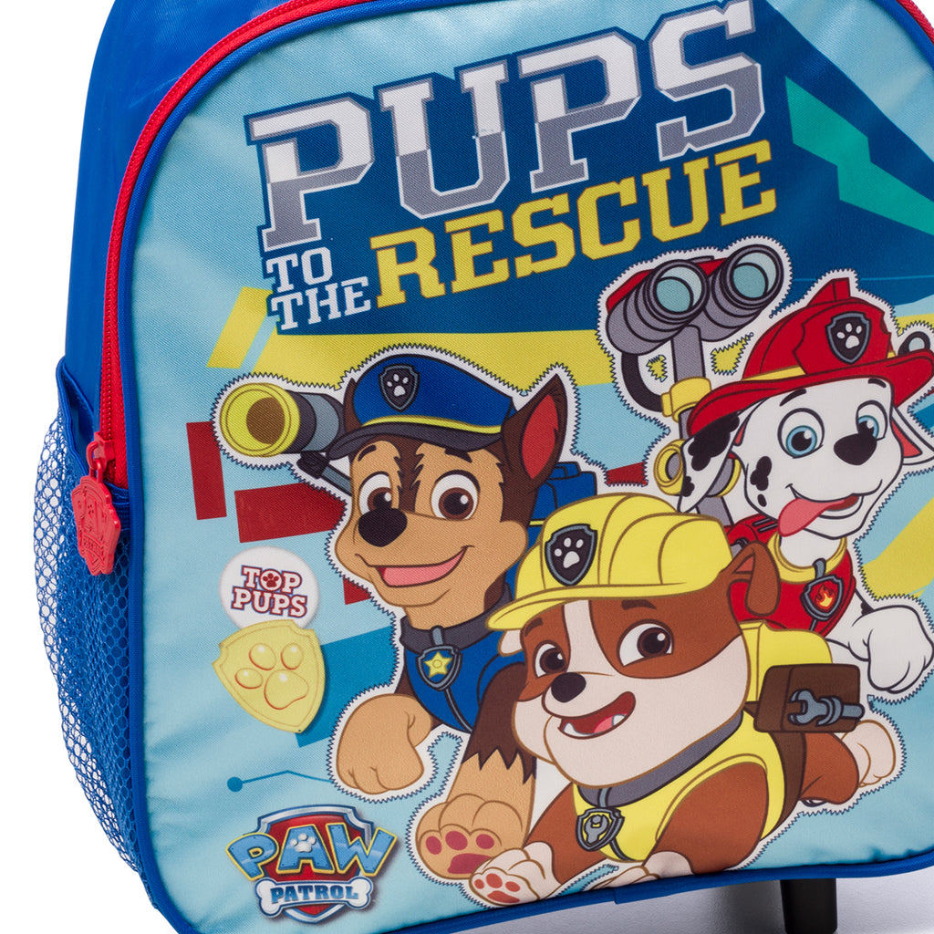 Zaino trolley da scuola blu con stampa Paw Patrol