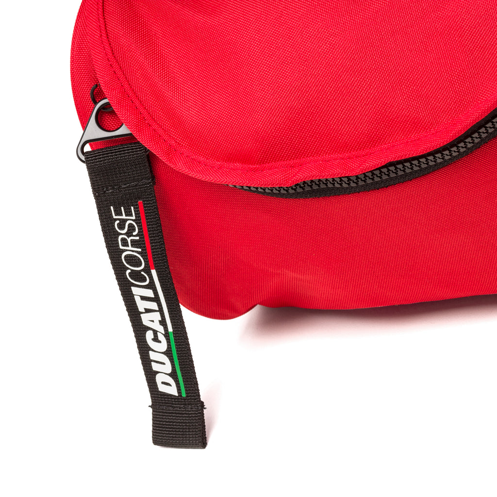 Zaino da scuola rosso con badge frontale Ducati Corse