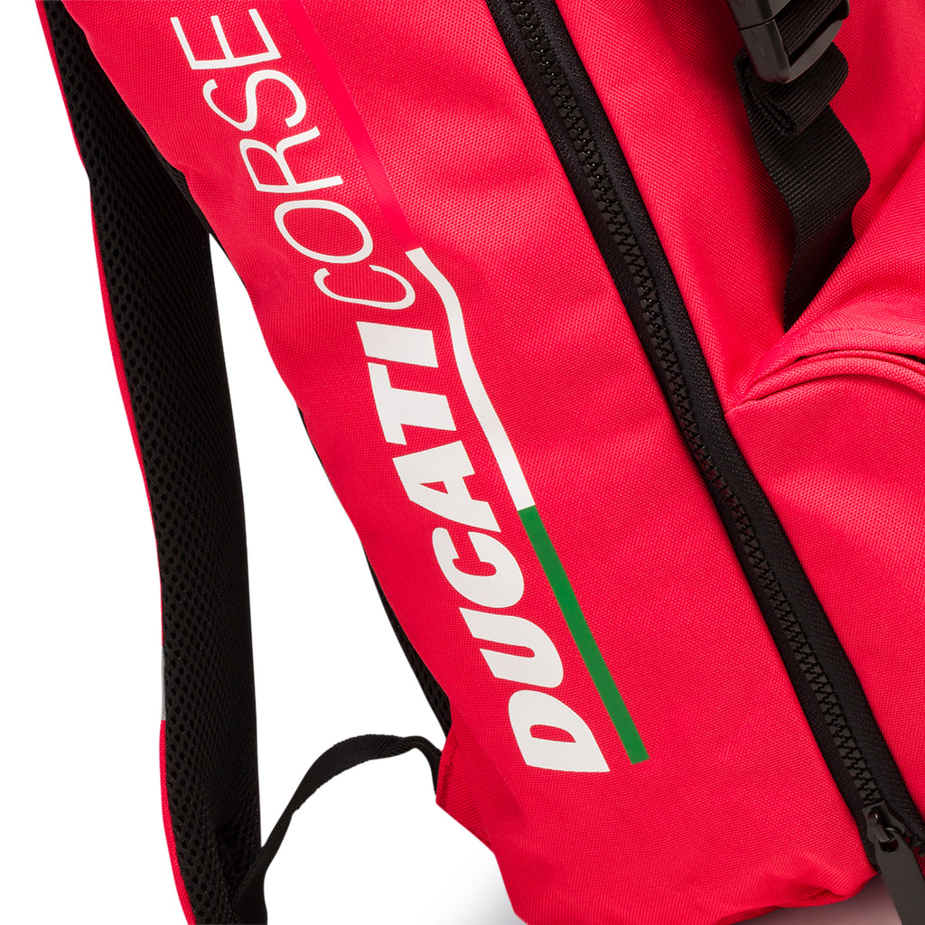 Zaino da scuola rosso con badge frontale Ducati Corse