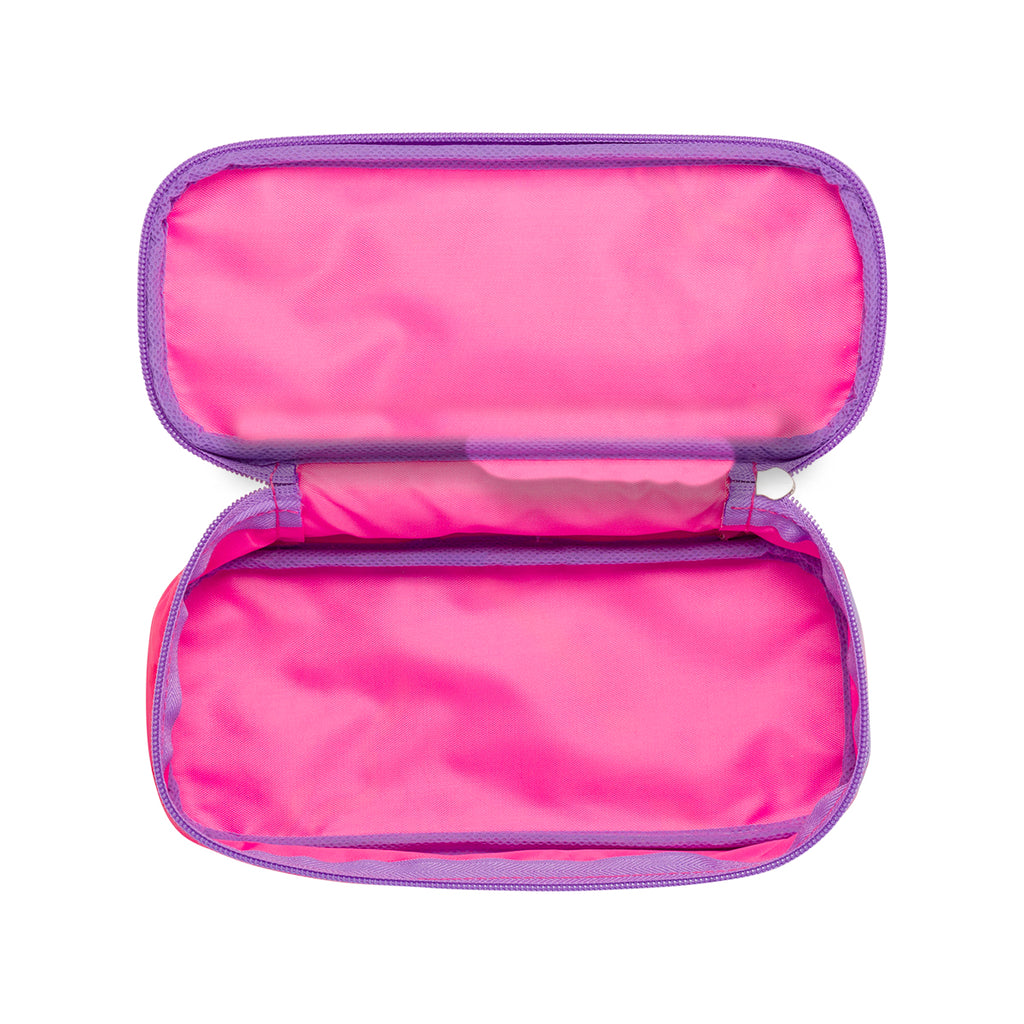 Astuccio ovale fucsia Magic Land con stampa unicorno