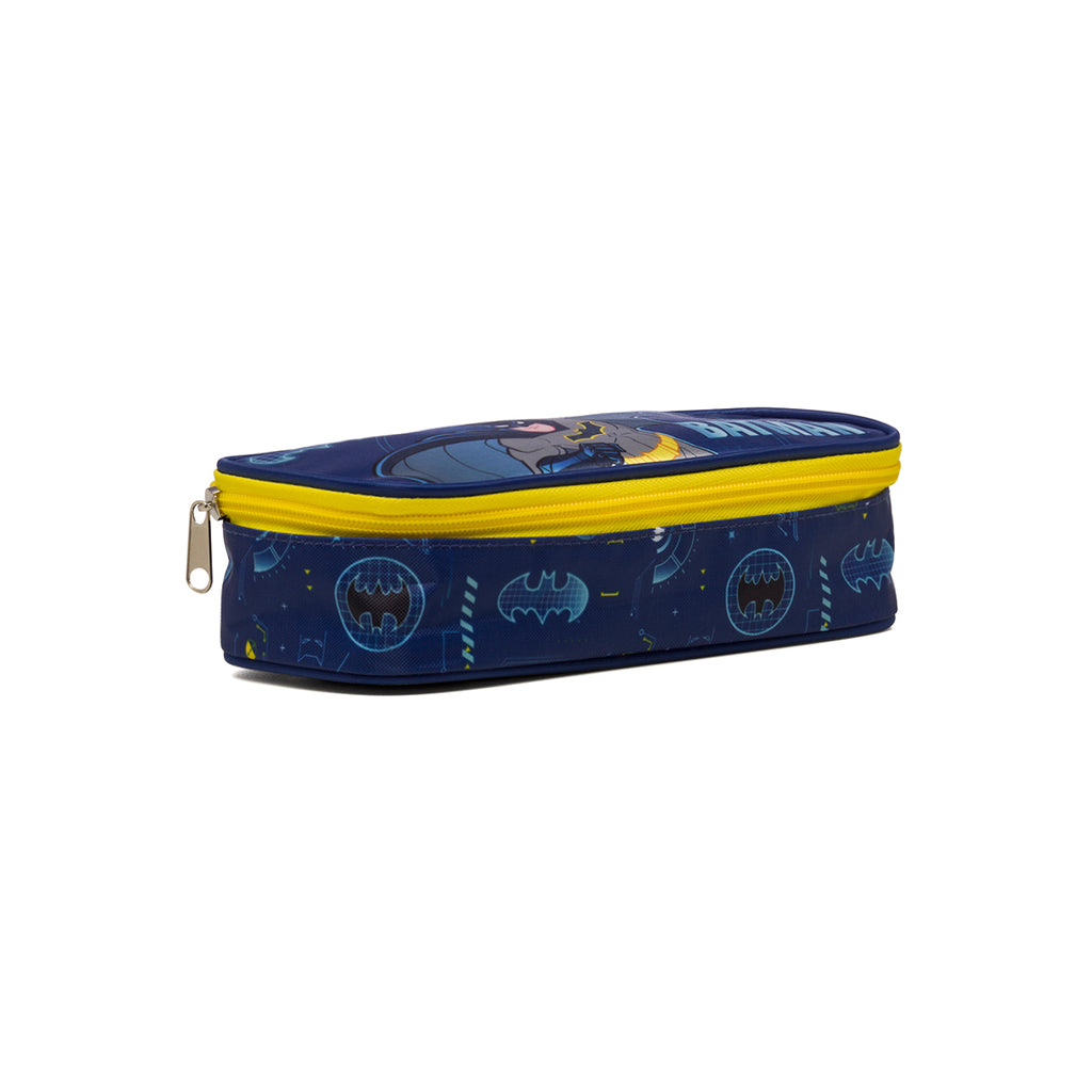 Astuccio ovale blu con stampa Batman