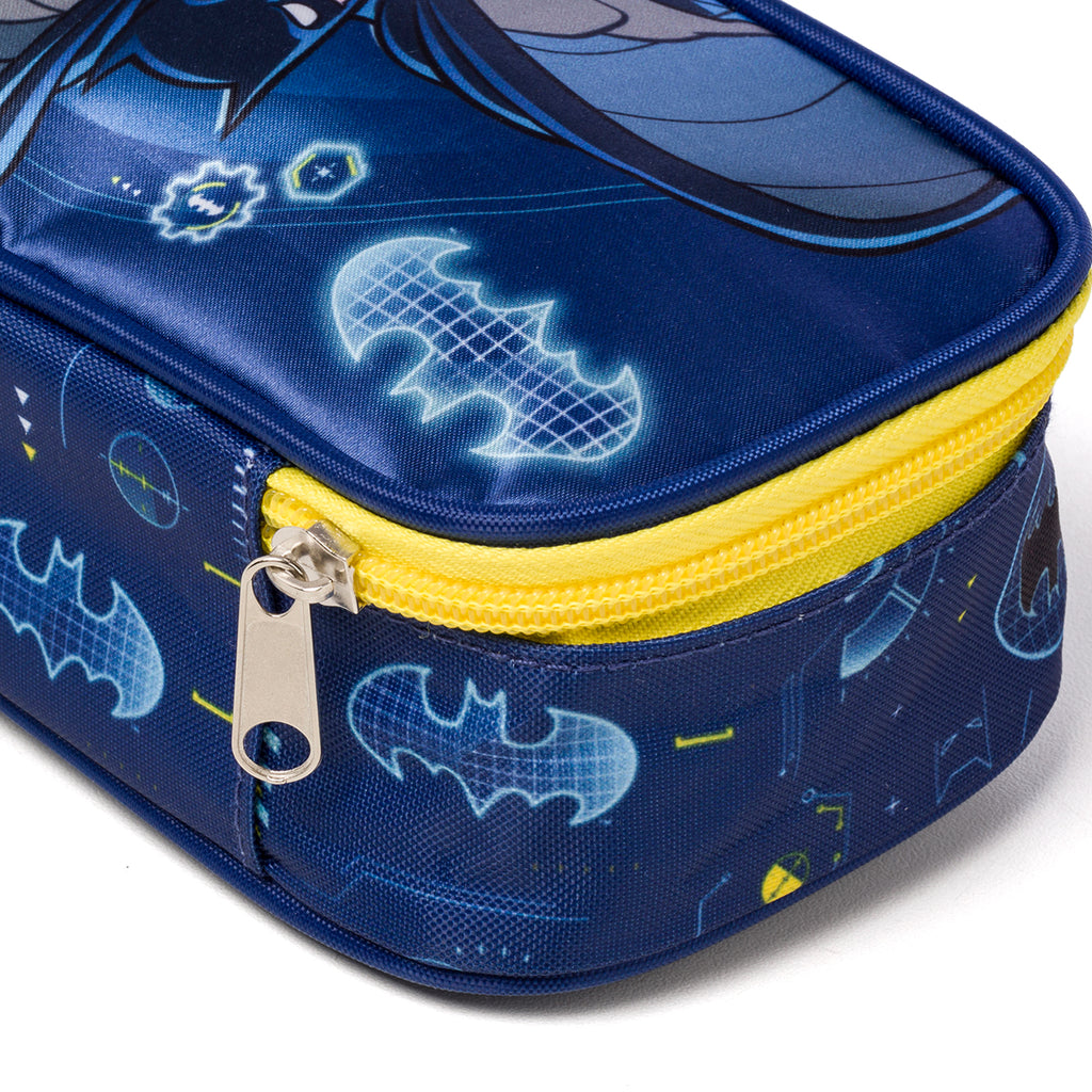 Astuccio ovale blu con stampa Batman