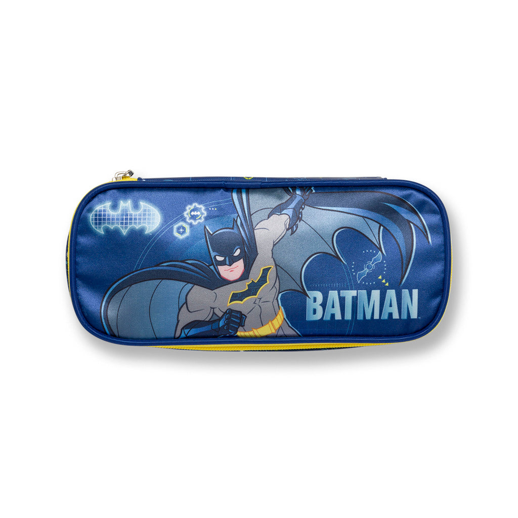 Astuccio ovale blu con stampa Batman