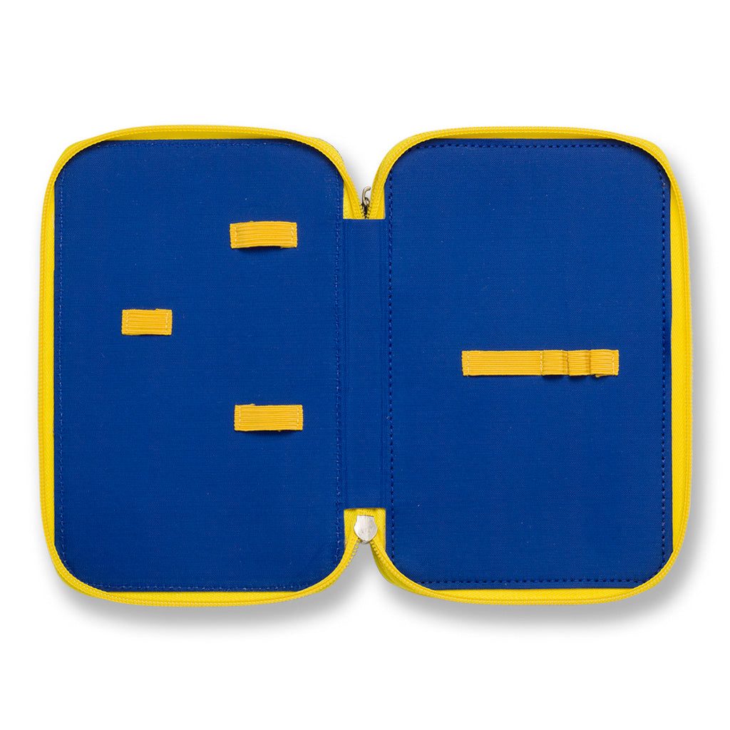 Astuccio a 3 cerniere blu con stampa Batman