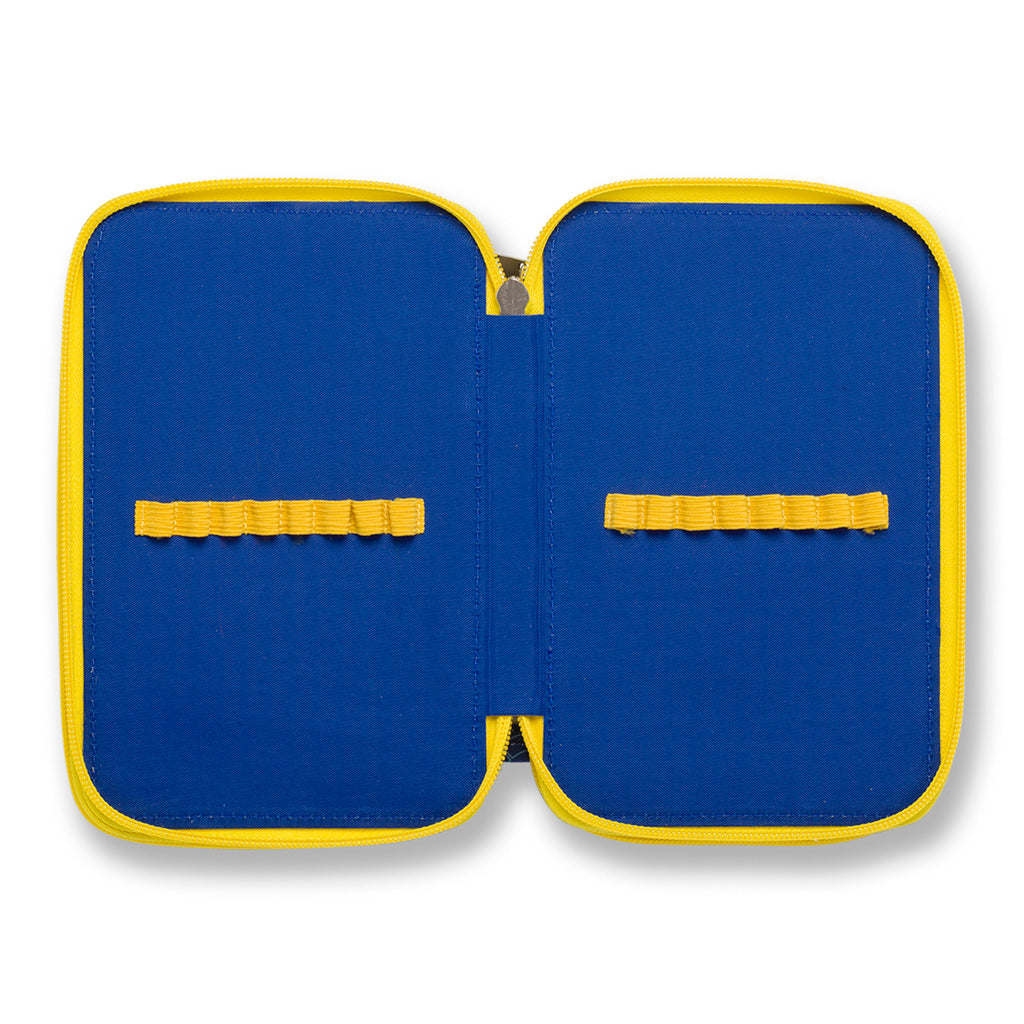 Astuccio a 3 cerniere blu con stampa Batman
