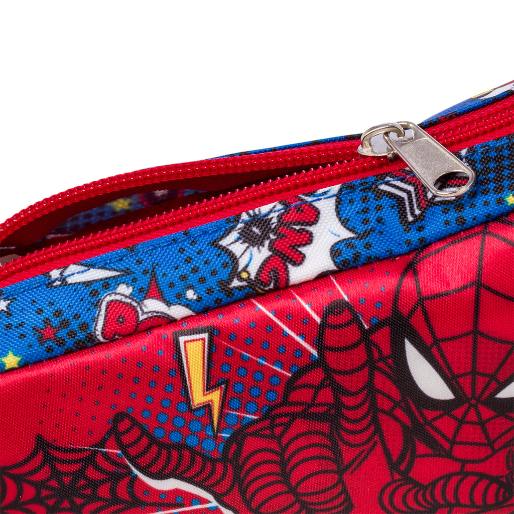 Astuccio portatutto rosso e blu con stampa Spiderman