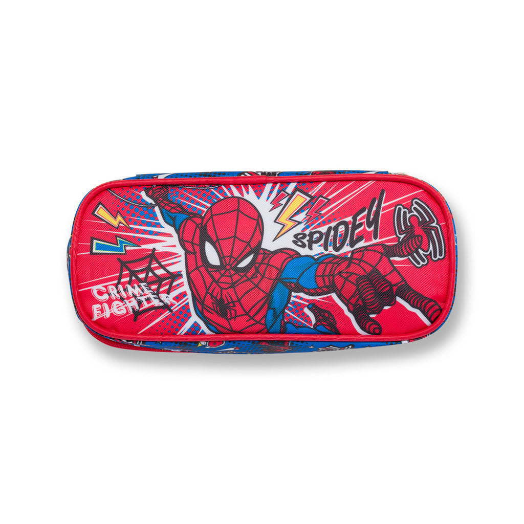 Astuccio ovale rosso e blu con stampa Spiderman