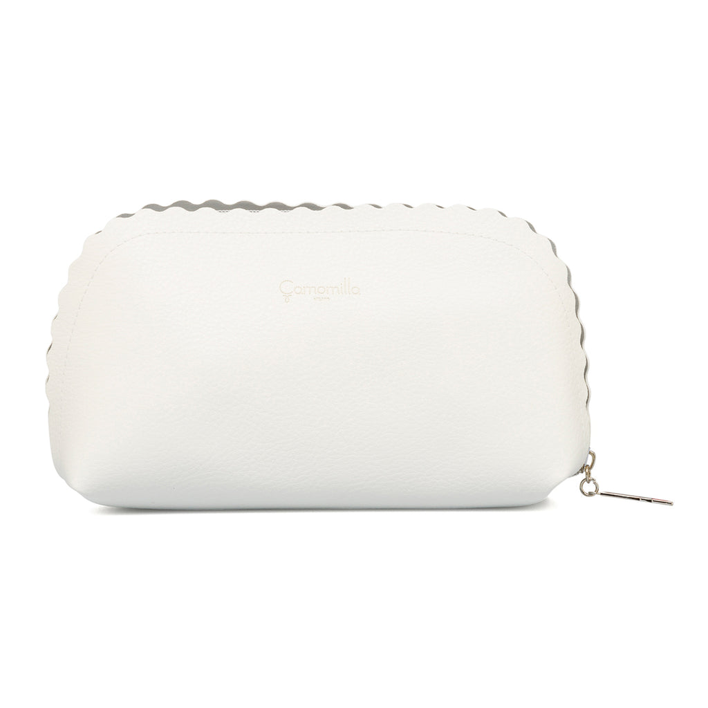 Necessaire bianco da donna con chiusura a zip Camomilla Milano