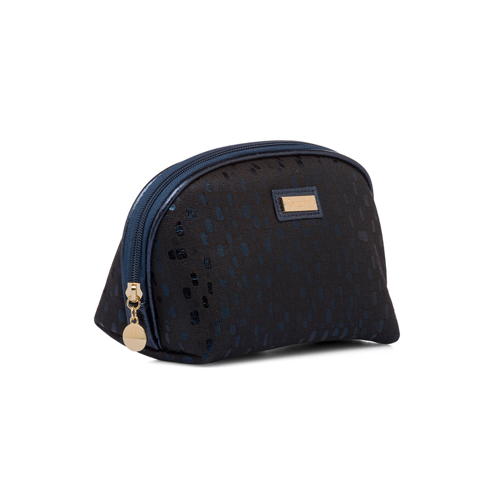 Pouch blu da donna con chiusura a zip e glitter Camomilla Milano