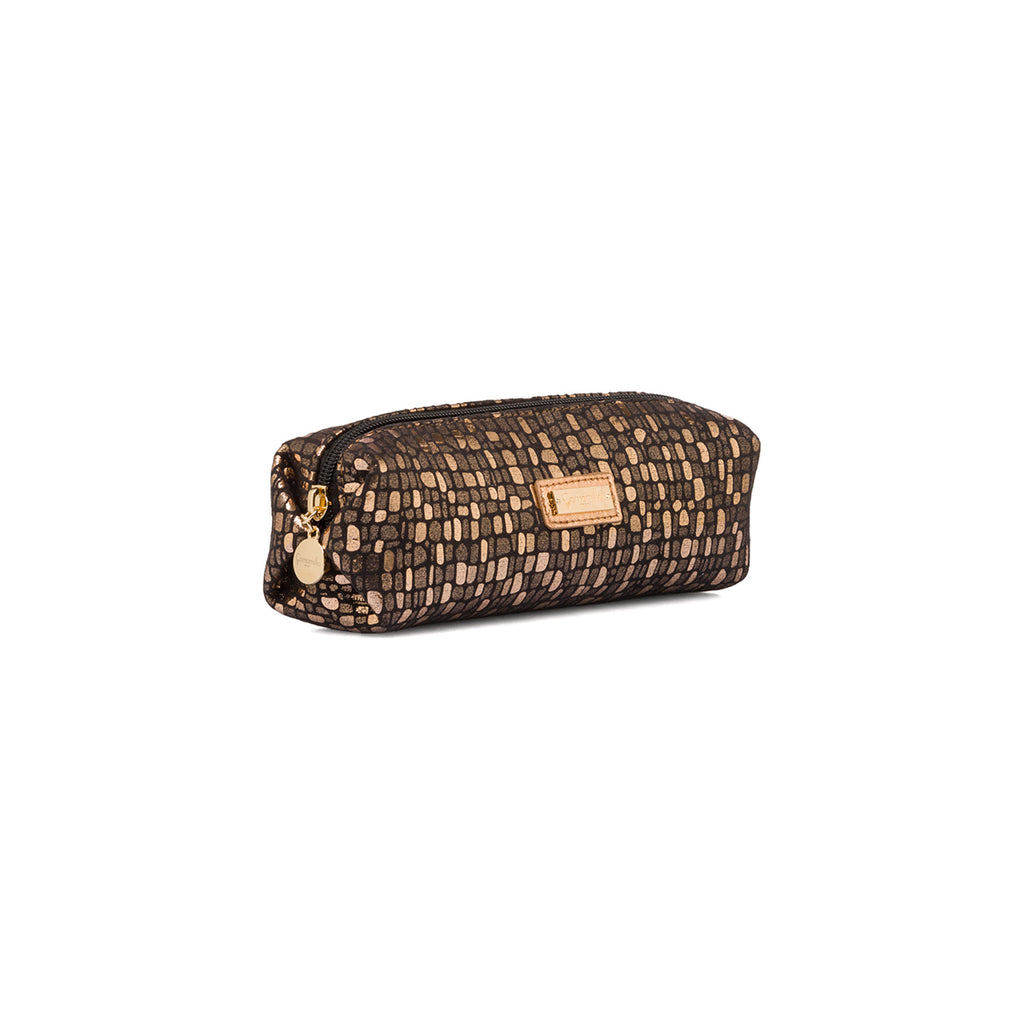 Astuccio color oro da donna con chiusura a zip Camomilla