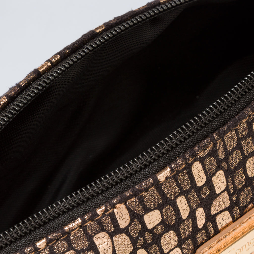 Astuccio color oro da donna con chiusura a zip Camomilla