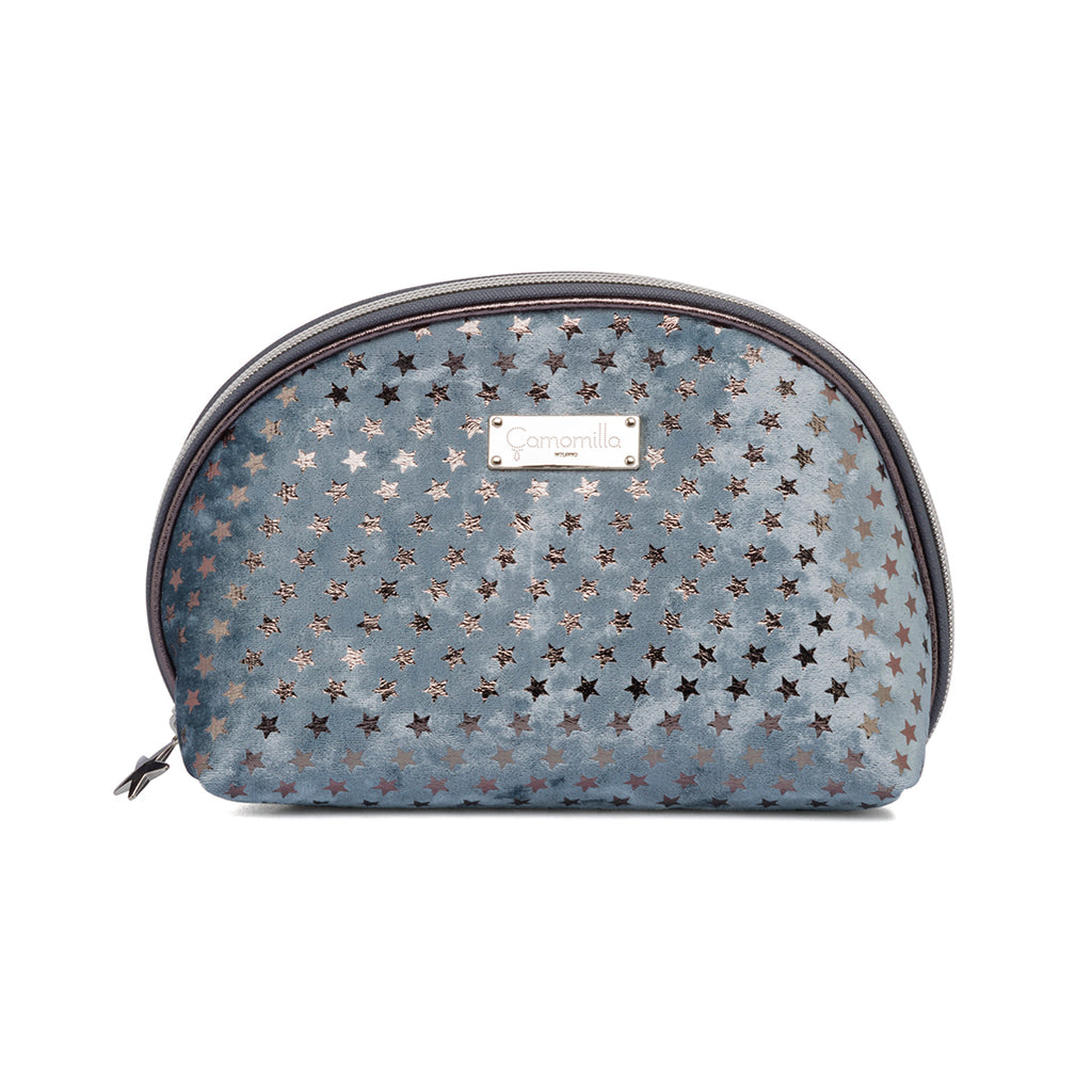 Pouch blu da donna con chiusura a zip Camomilla Milano