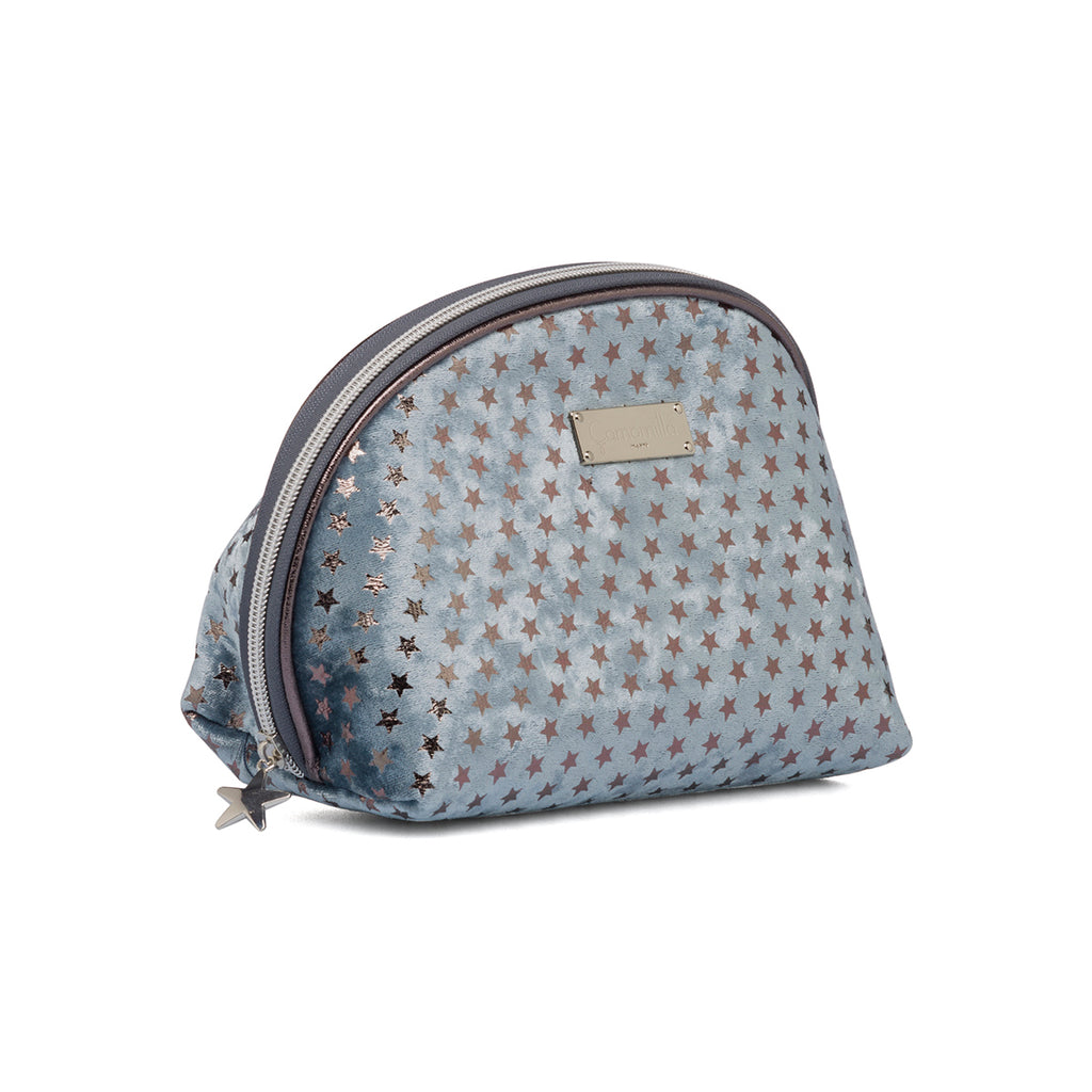 Pouch blu da donna con chiusura a zip Camomilla Milano