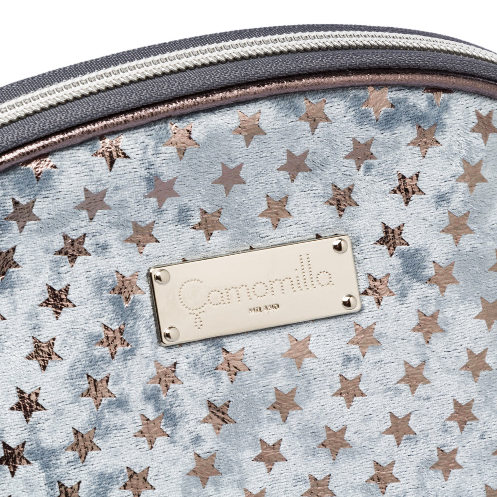 Pouch blu da donna con chiusura a zip Camomilla Milano