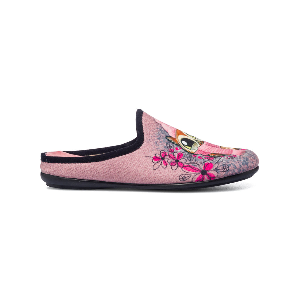 Pantofole da donna rosa in tessuto Aday's