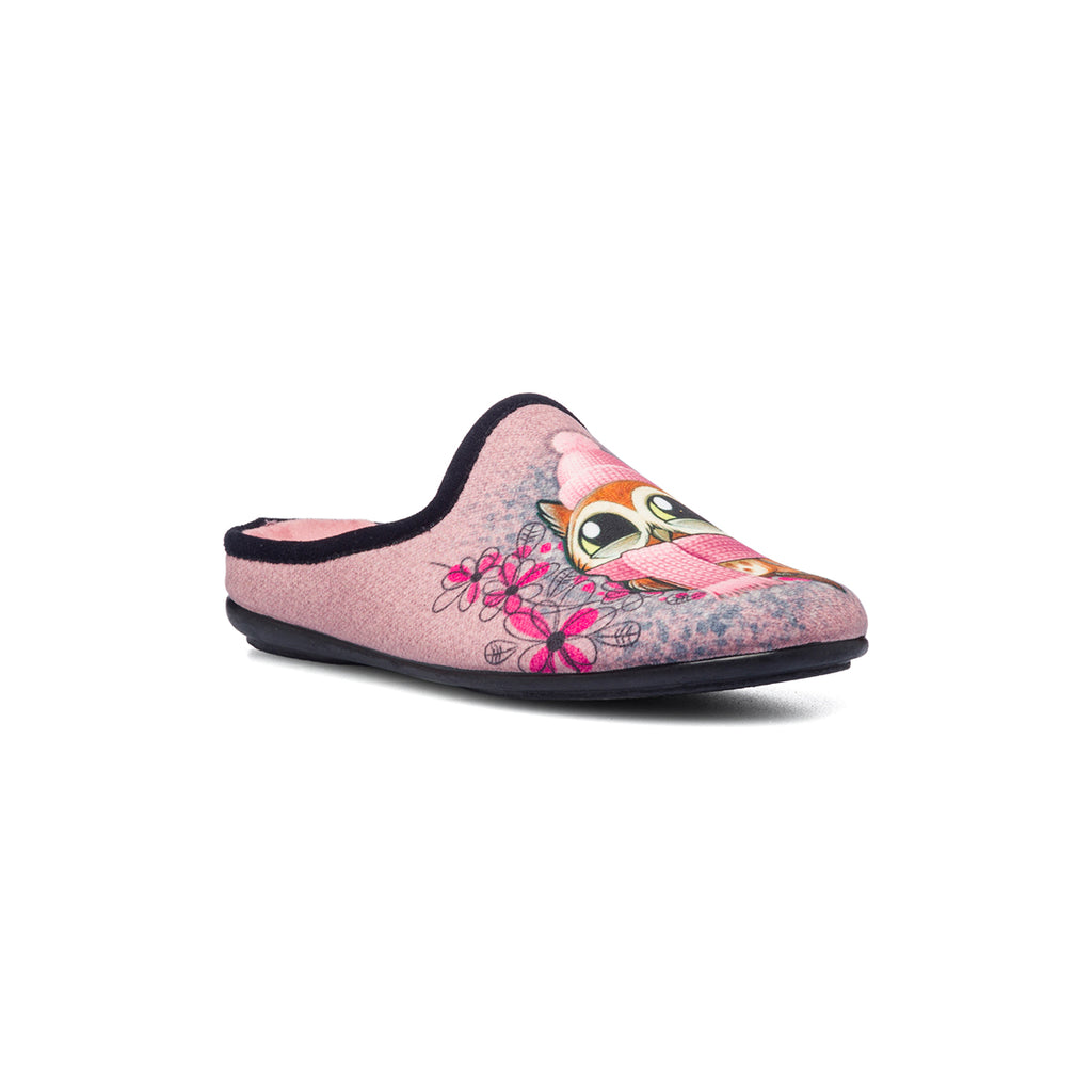 Pantofole da donna rosa in tessuto Aday's