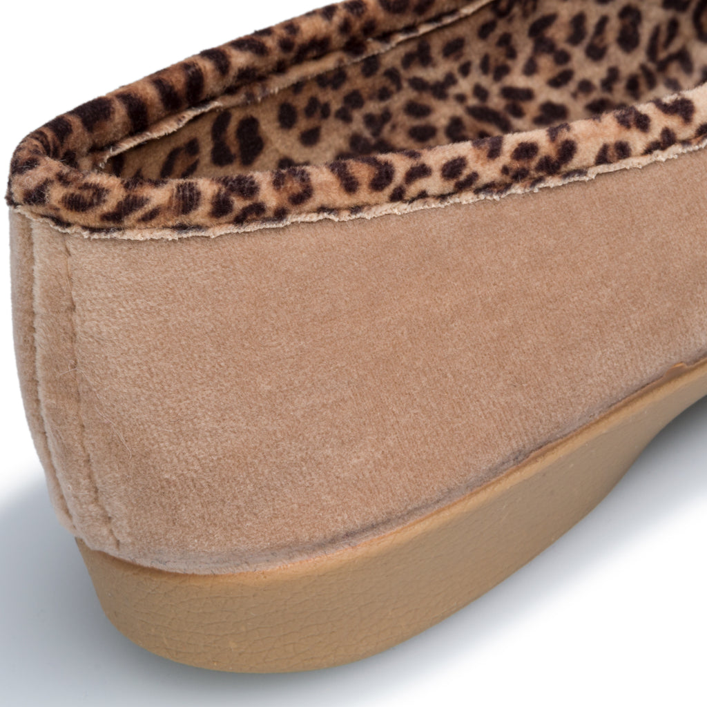 Ballerine beige in tessuto con profili animalier Annalisa Grenoble