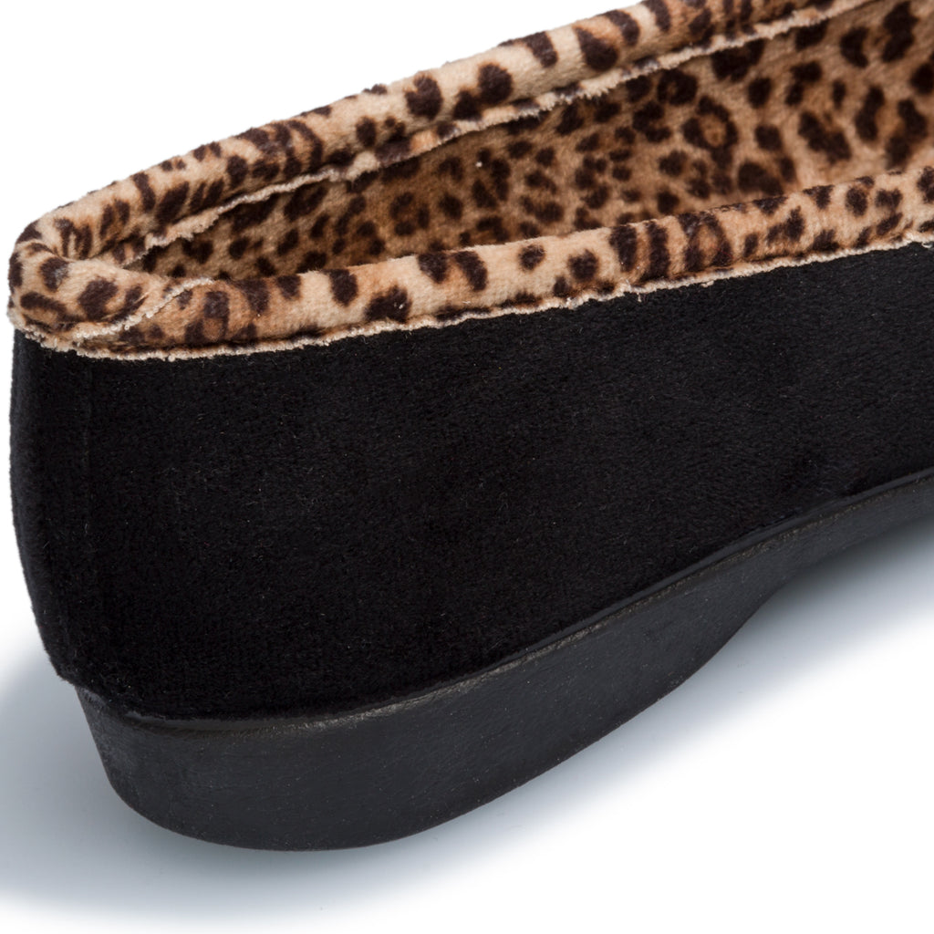 Ballerine nere in tessuto con profili animalier Annalisa Grenoble