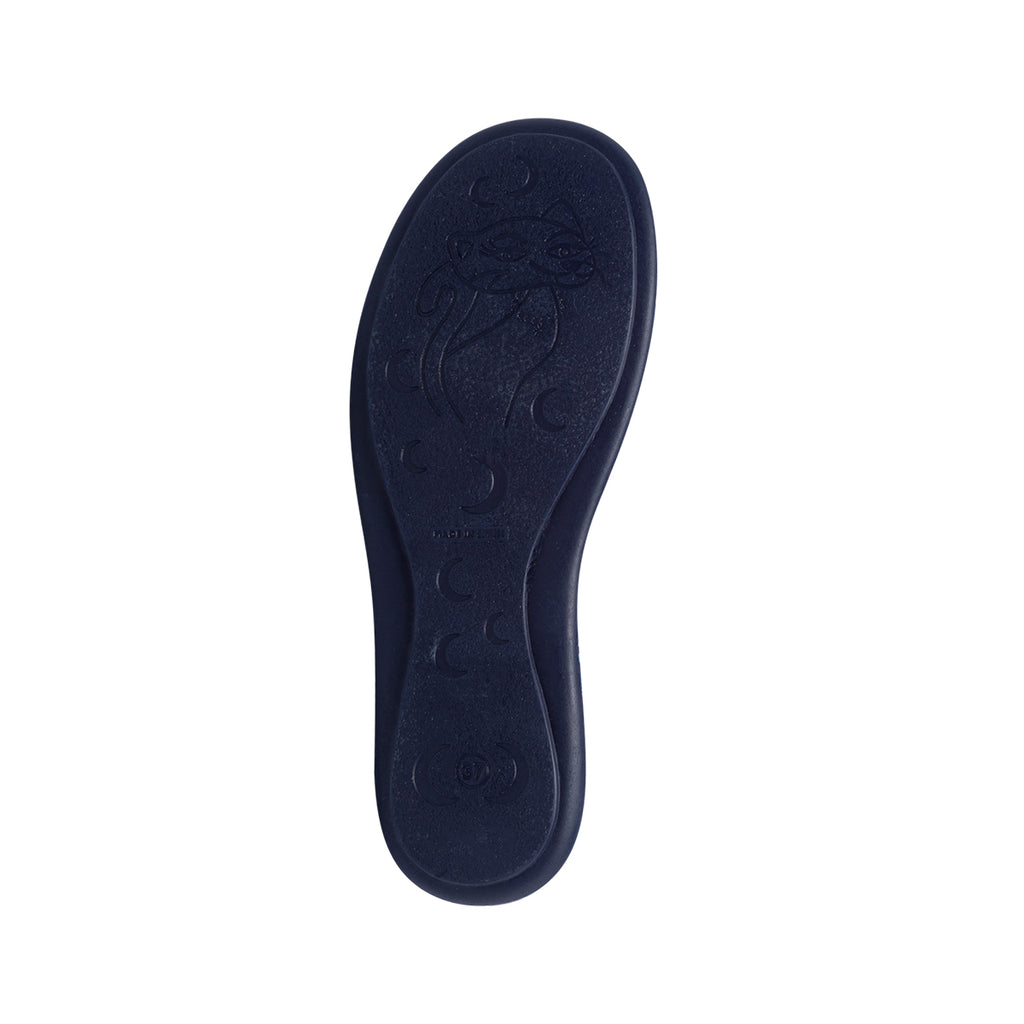 Pantofole blu in tessuto da donna con stampa Natural Confort