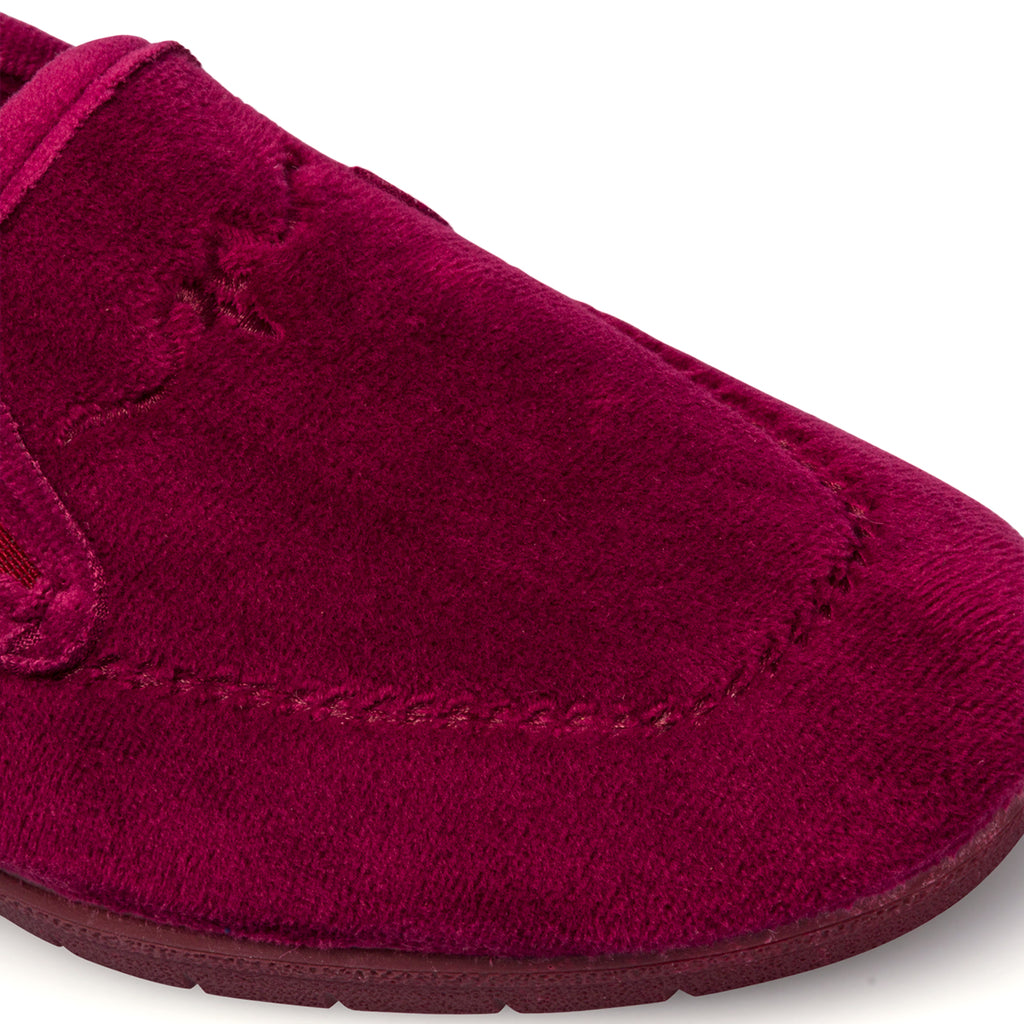 Pantofole bordeaux in tessuto da donna Annalisa