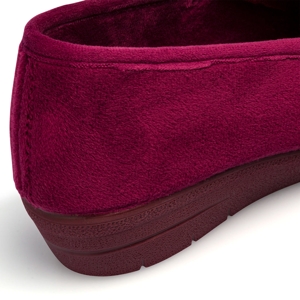 Pantofole bordeaux in tessuto da donna Annalisa