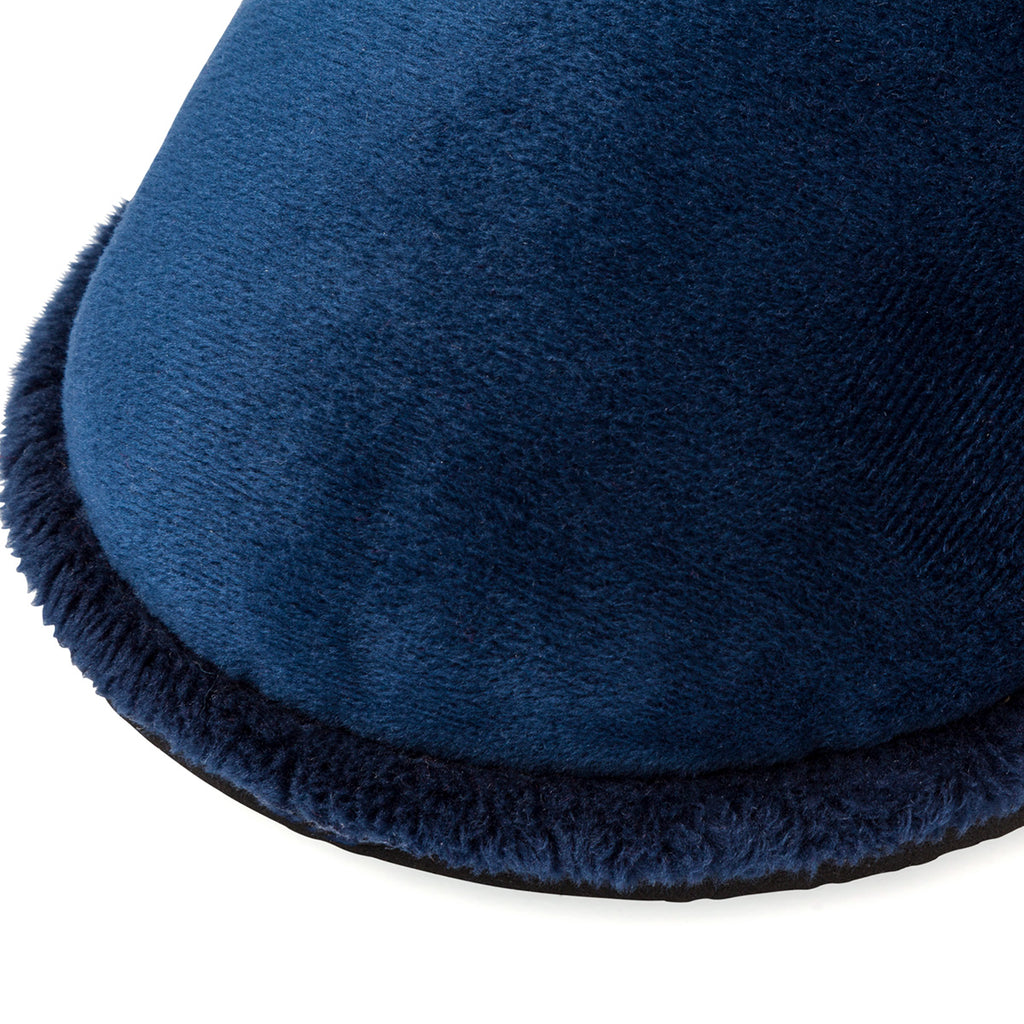Pantofole blu in tessuto da donna con pelliccia sintetica Stilrosa