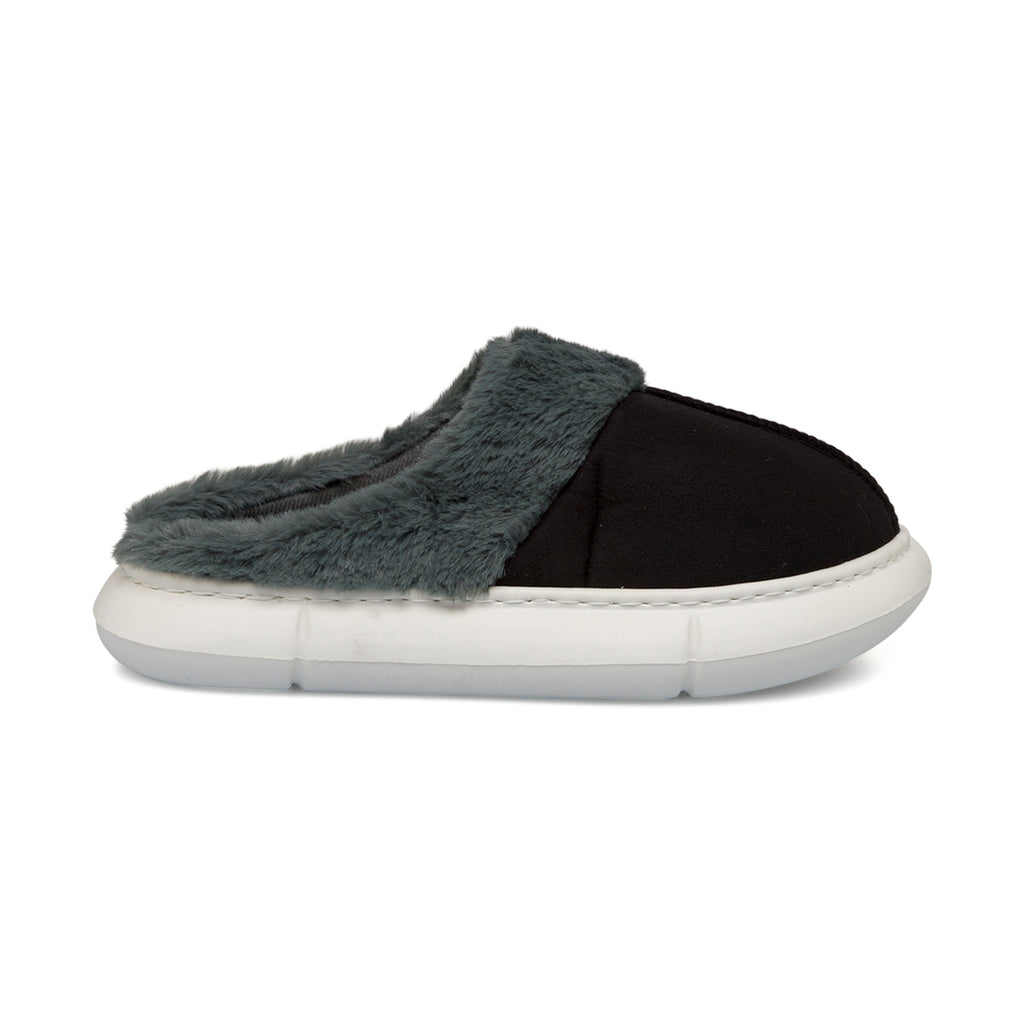 Pantofole grigie da donna con imbottitura e maxi-suola Jog