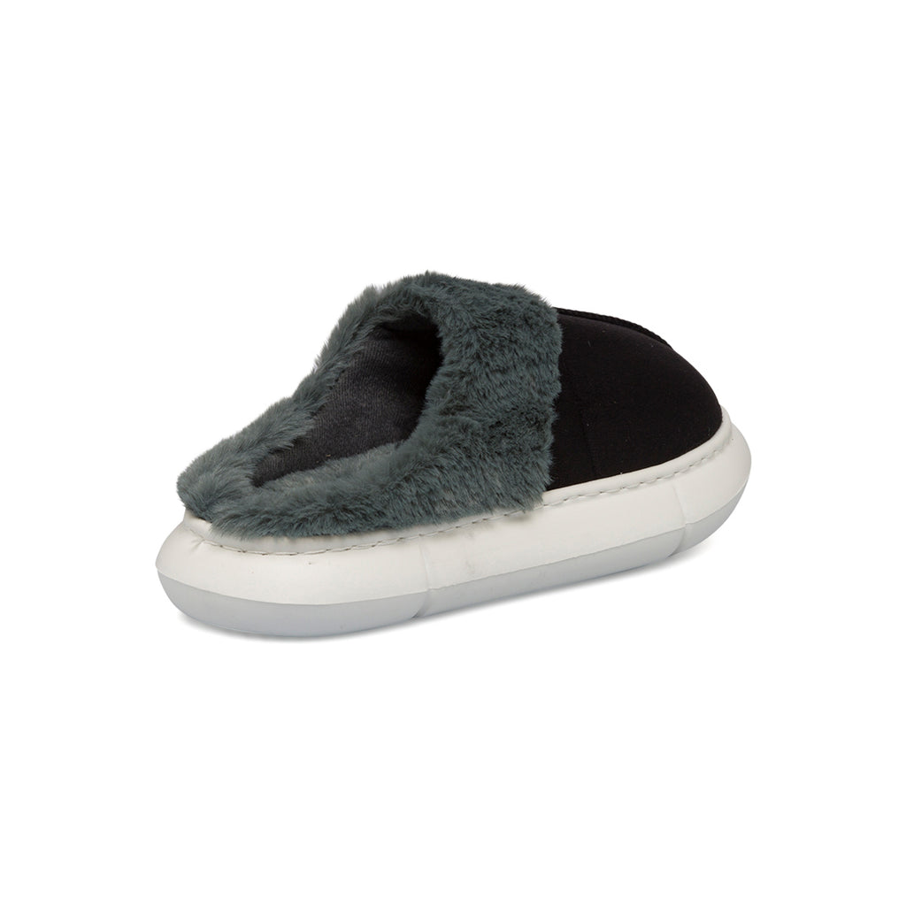 Pantofole grigie da donna con imbottitura e maxi-suola Jog