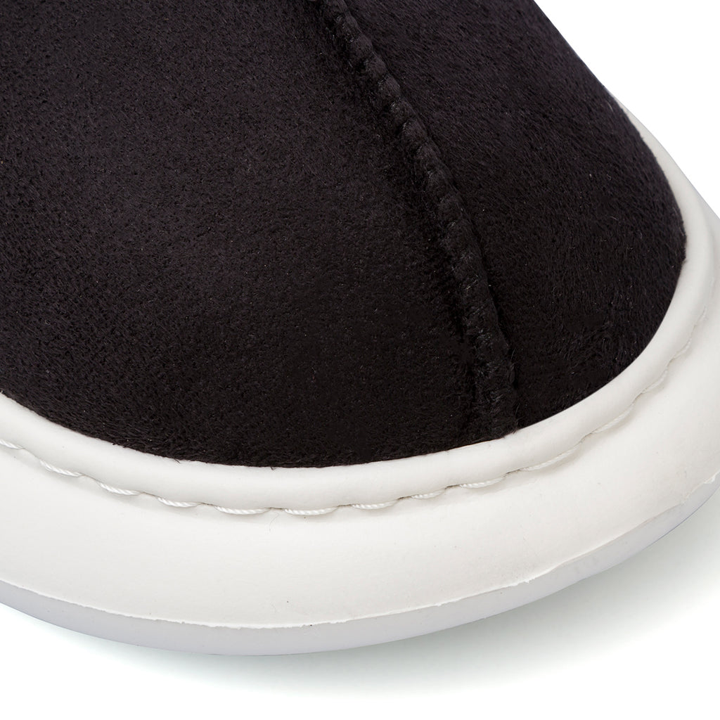 Pantofole grigie da donna con imbottitura e maxi-suola Jog