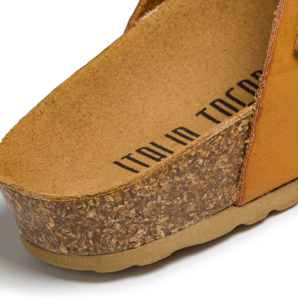 Ciabatte infradito color cuoio in pelle e similpelle Italia Trend Zeudi