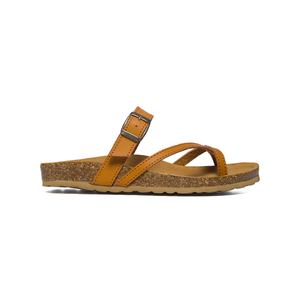 Ciabatte infradito color cuoio con cinturini incrociati Italia Trend Gioia