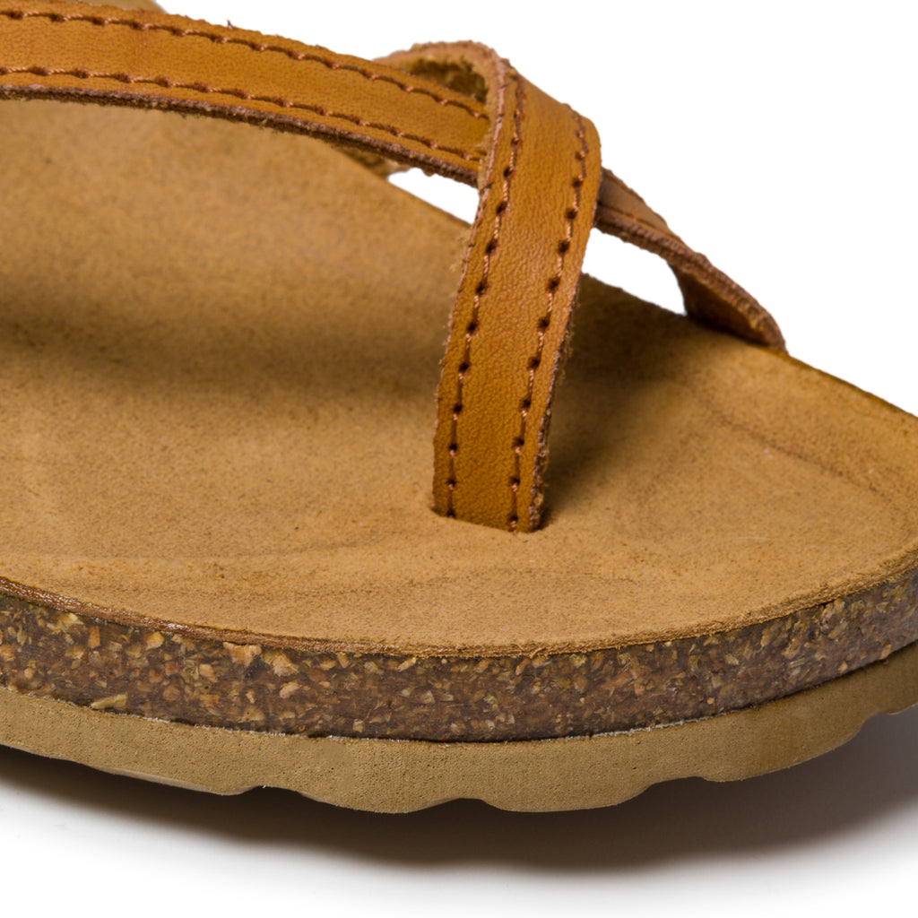 Ciabatte infradito color cuoio con cinturini incrociati Italia Trend Gioia