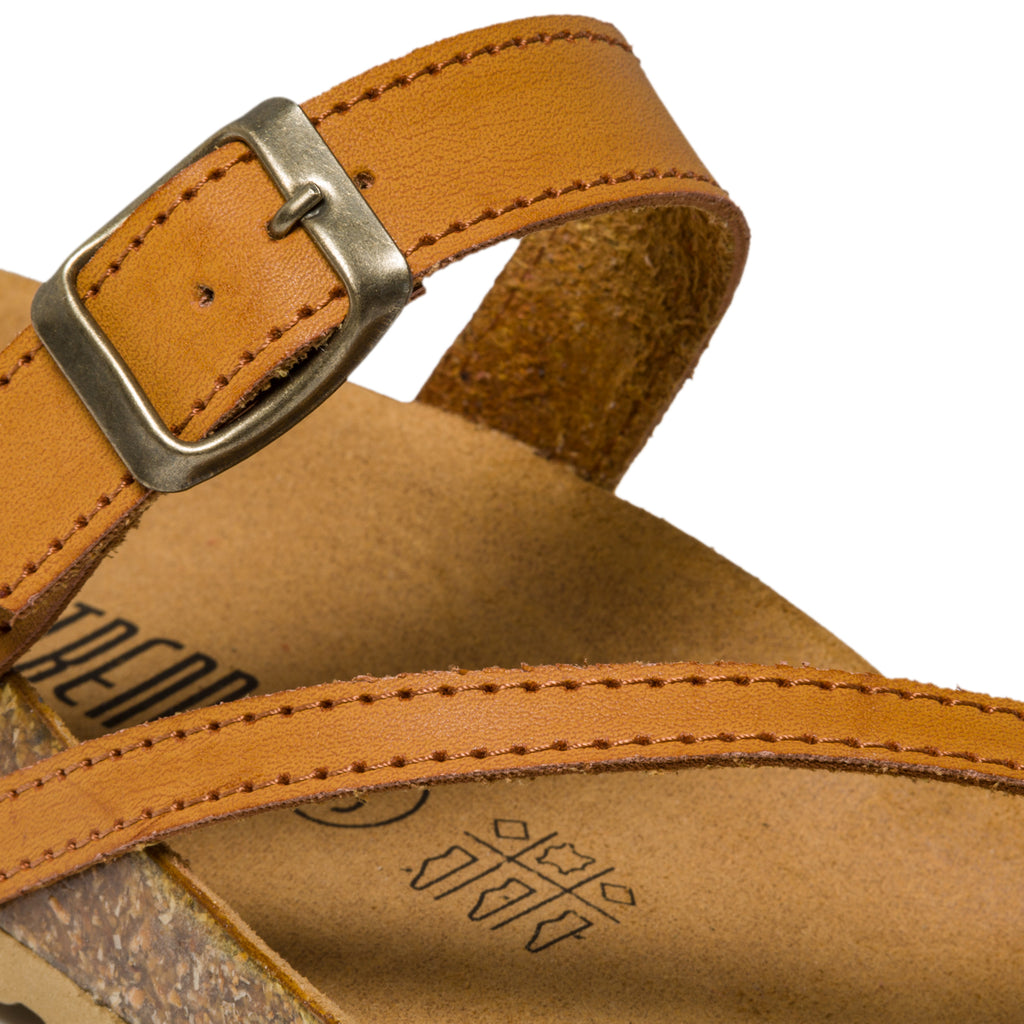 Ciabatte infradito color cuoio con cinturini incrociati Italia Trend Gioia